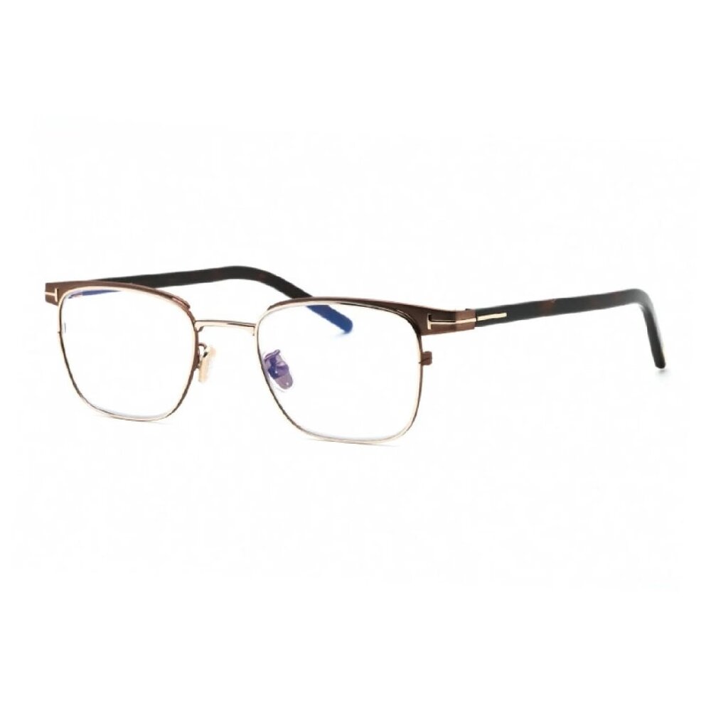 NEW TOM FORD EYEGLASSES BROWN/GOLD MEN SQUARE EYEWEAR